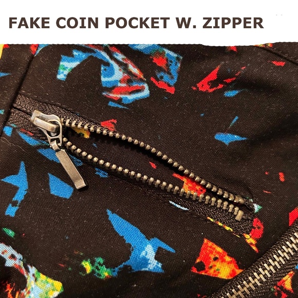 NEW PHOTOS! PANTS, BLACK MULTICOLOUR, SIZE 5, VISCOSE SOFT FABRIC, FRONT FLY, - Picture 13 of 16